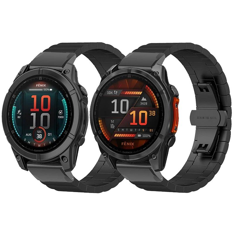 

Быстросъемный ремешок для часов Garmin Fenix 8 47 мм из нержавеющей стали для Garmin Fenix 7 6 5 Металлический ремешок Браслет Garmin Quatix 7 Pro