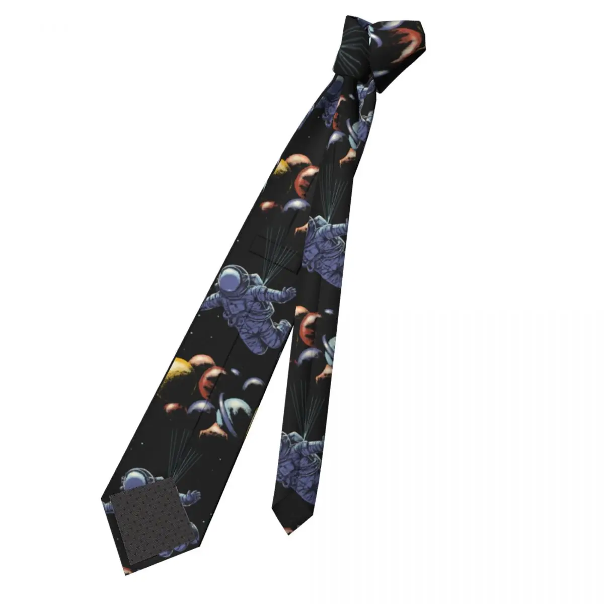 Space Travel Astronaut Necktie Unisex Polyester 8 cm Neck Tie for Mens Casual Classic Suits Accessories Cravat Party