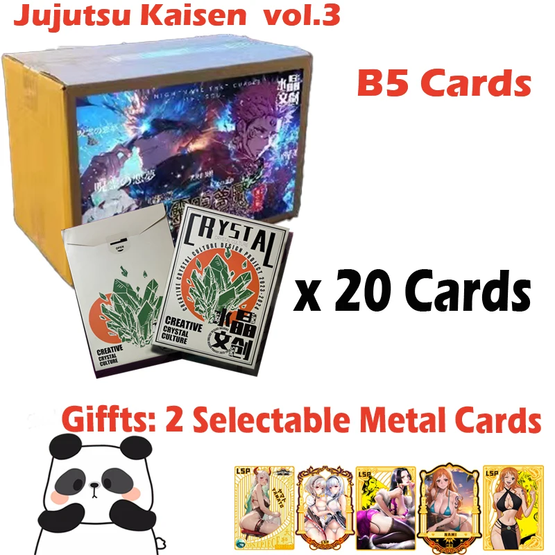 B5 Size Jujutsu Kaisen Vol.3 Collection Card Gojo Doujin Board Hobby Game CCG Card Children Toy Gifts