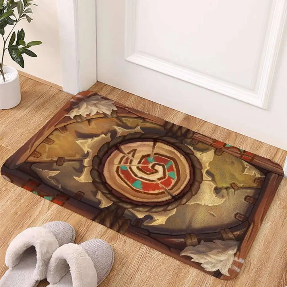 Game H-Hearthstones Carpet Bathroom Anti-slip Mat Door Mat Home Decoration Mat Entrance Door Mat Scratch-resistant Door Mat