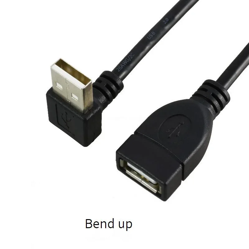 90 Degree USB 3.0/2.0 Male to Female Adapter Cable Angle Extension Extender 5Gbps Fast Transmission Left/Right/Up/Down
