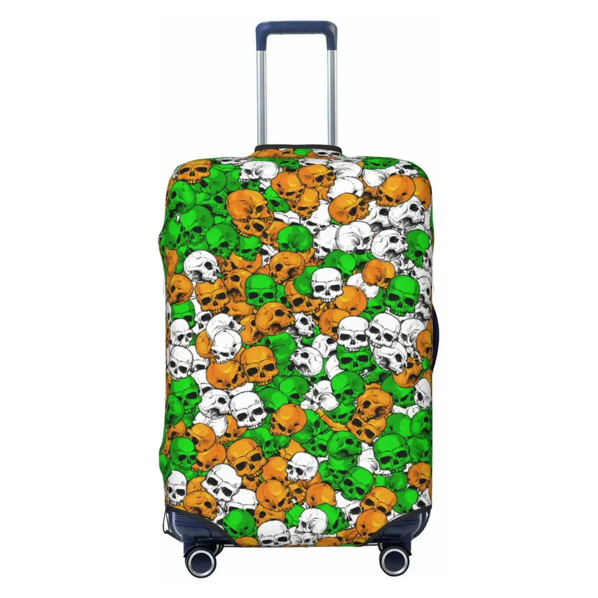 

Чехол для чемодана с изображением ирландских черепов, пылезащитный, защитный чехол для багажа, подходит для чемоданов 18-32 дюймов