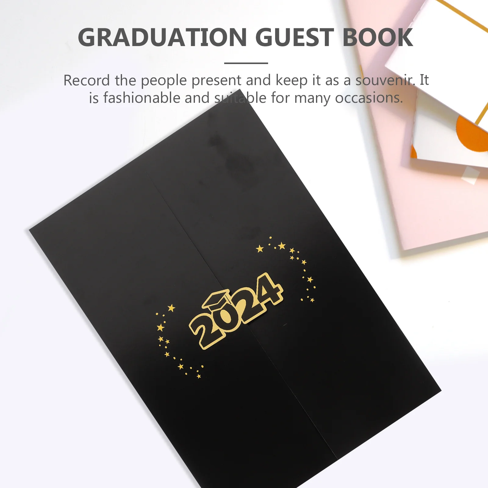 

Graduation Signature Book Class of 2024 Three-Fold Card Set Stylish Rustic Graduation Guest Sign in Book Souvenir