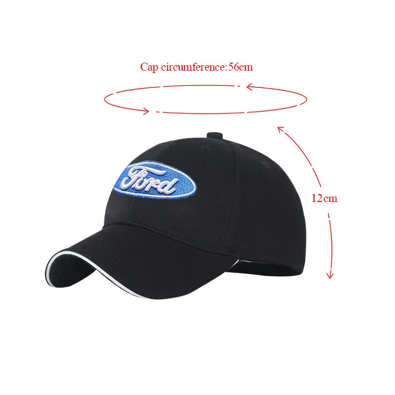 Samochodowa czapka z daszkiem Fashion Outdoor Sport Cotton Sunblock Hat Dla Ford Focus Mk2 Party Mk3 Ranger Mondeo Mk4 Fiest Akcesoria samochodowe