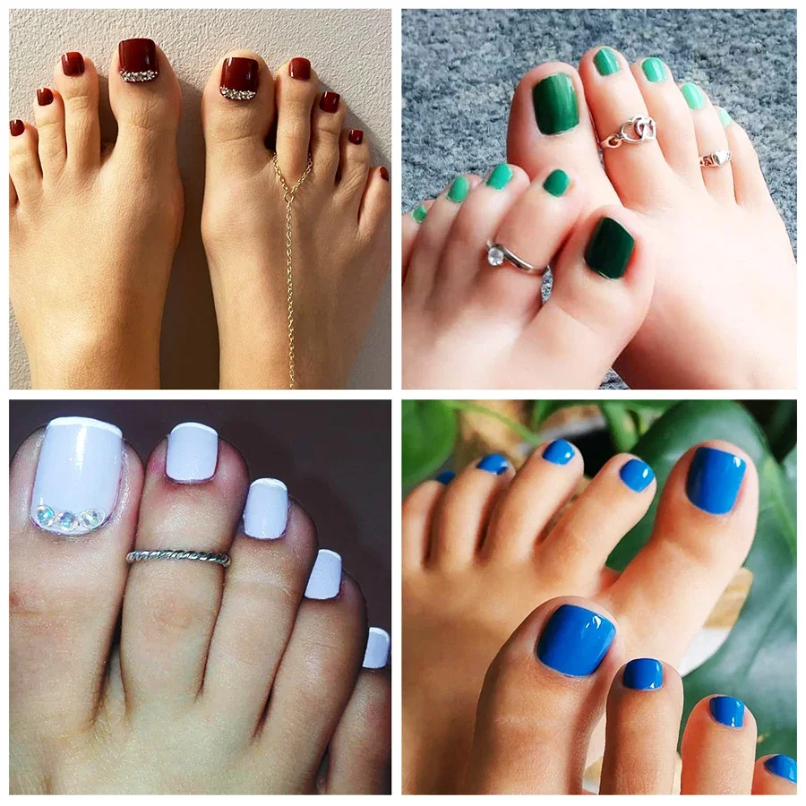 600 puntas de uñas de color natural, cobertura completa de uñas postizas superiores fáciles de aplicar para pedicura en el hogar y el salón