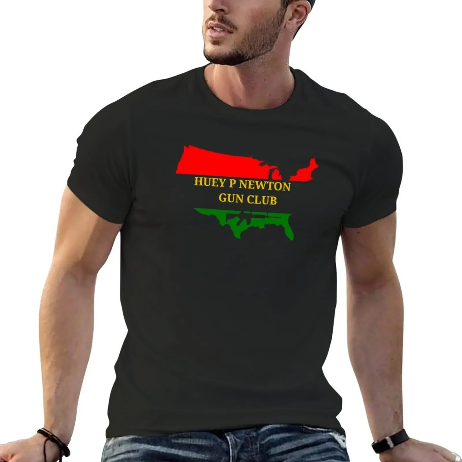 

huey p newton gun club T-Shirt anime stuff shirts graphic tees mens plain t shirts