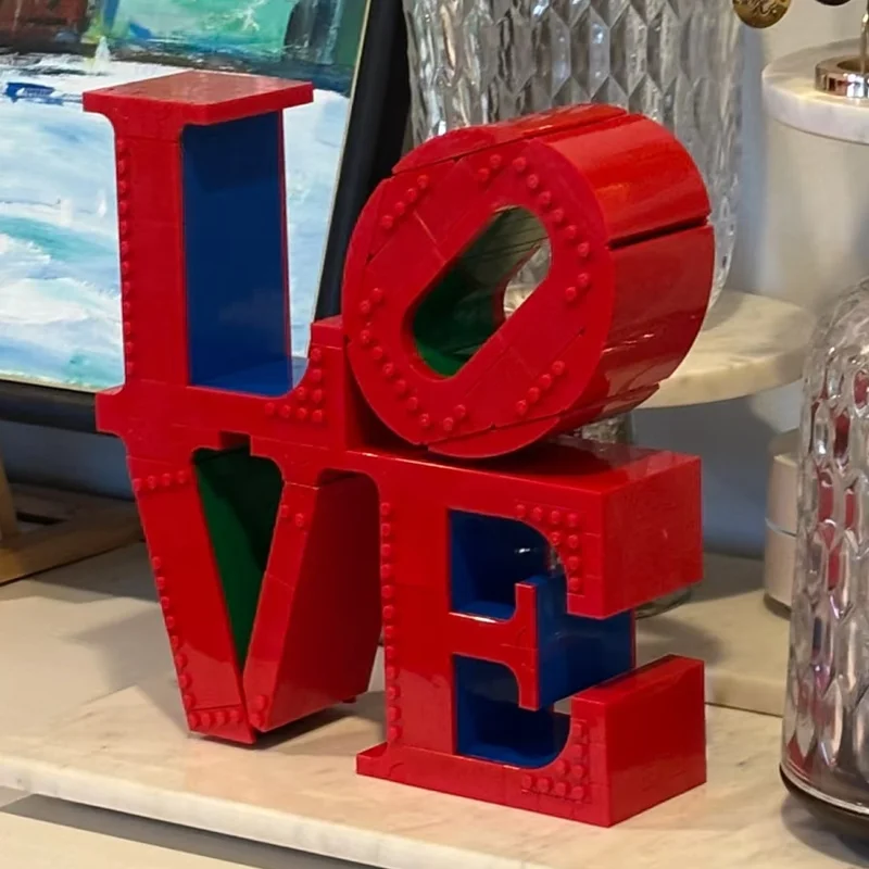 2025 جديد الإبداعية MOC 31214 الحب النحت اللبنات مجموعة 791 قطعة الفن نموذج الحرف DIY بها بنفسك سطح المكتب هدية مزخرفة لعيد الأم