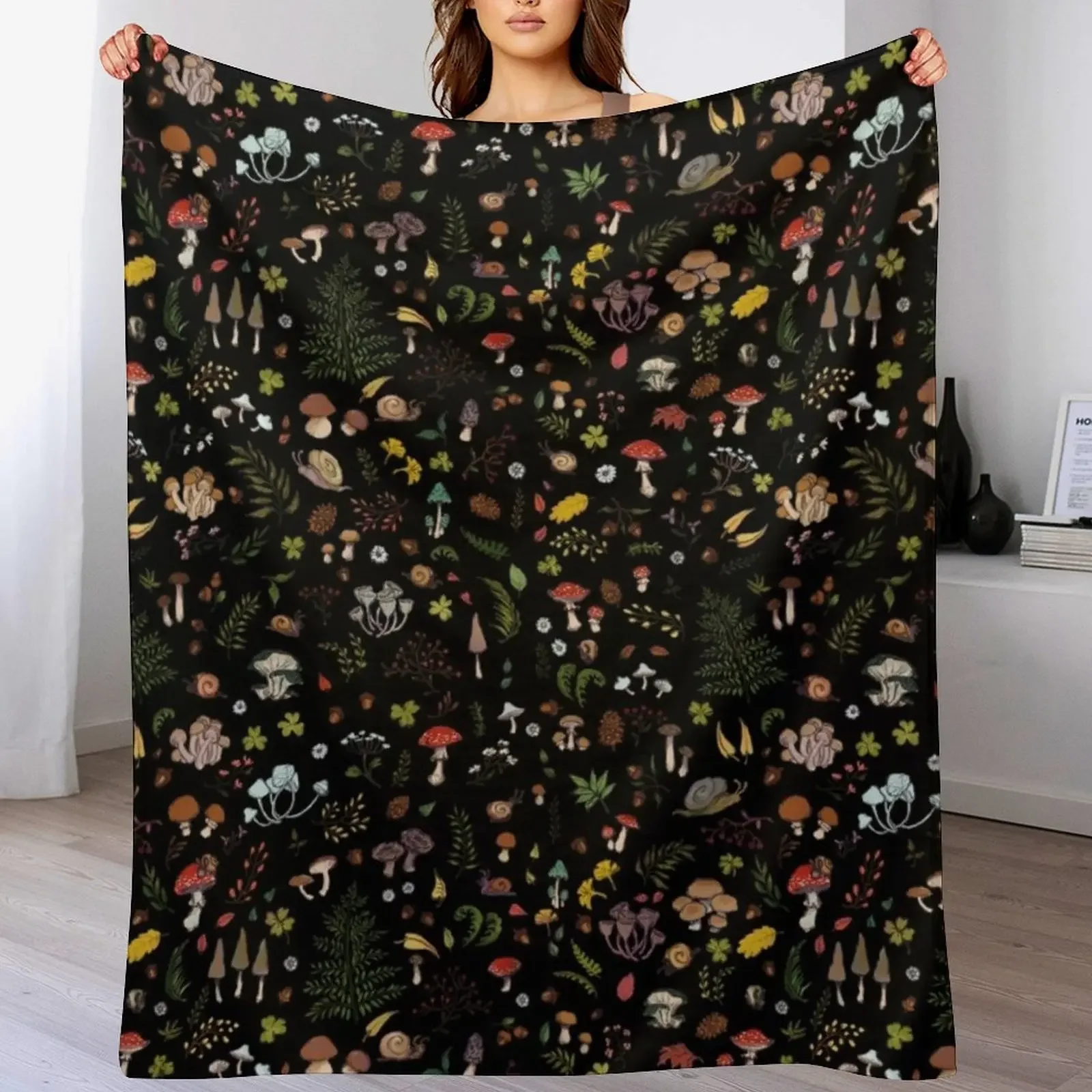 

New Forest foliage Throw Blanket Plaid Sofa Quilt Furrys Heavy Blankets