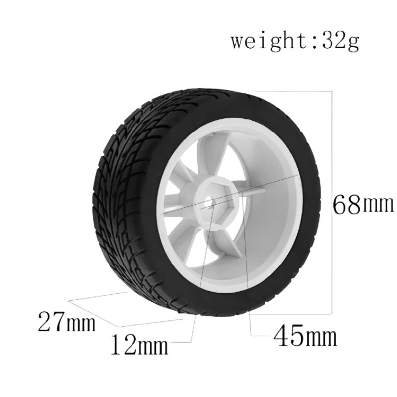 4 szt. Ulepszenia 12mm części sześciokątne 1/10 zdalnie sterowany samochód wyścigowy rajd opon na opona drogowa plastikowy krążek dla HSP 94122