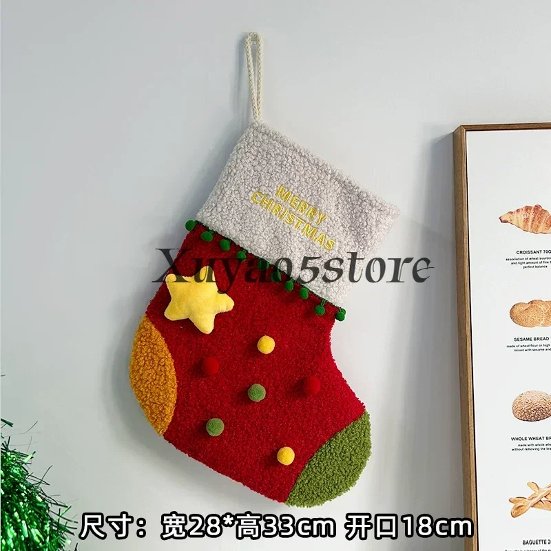 Star Christmas Stockings Large Three-dimensional Gift Bag Pendant Christmas Decoration Arrangement Children's Creative and Cute