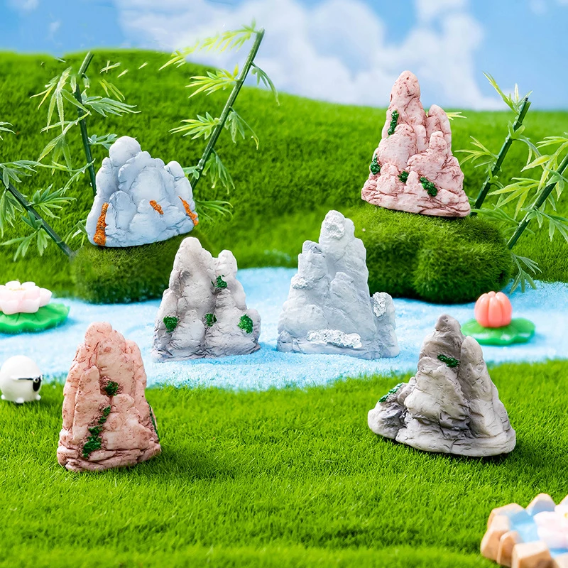 Mini Micro Landscape Simulation Rock Rockery Aquarium Fish Tank Decoration Bonsai Ornaments Fairy Garden Accessories Decoration