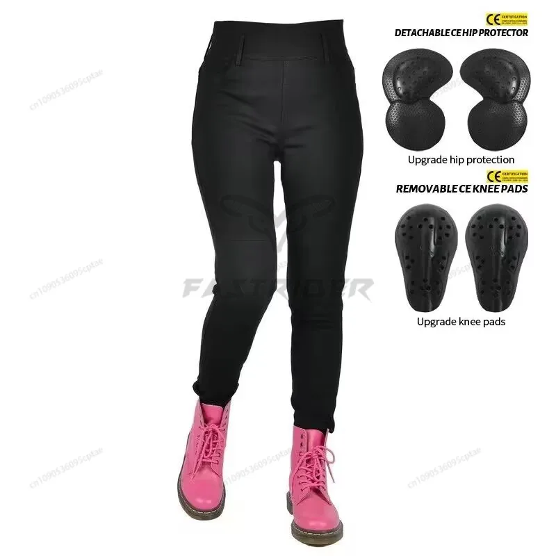 

VOLERO K-7 Motorcycles Pants for Women Four Seasons Cross-country Rider Slim Anti-drop Protective Gear Kevlar Wear Pants