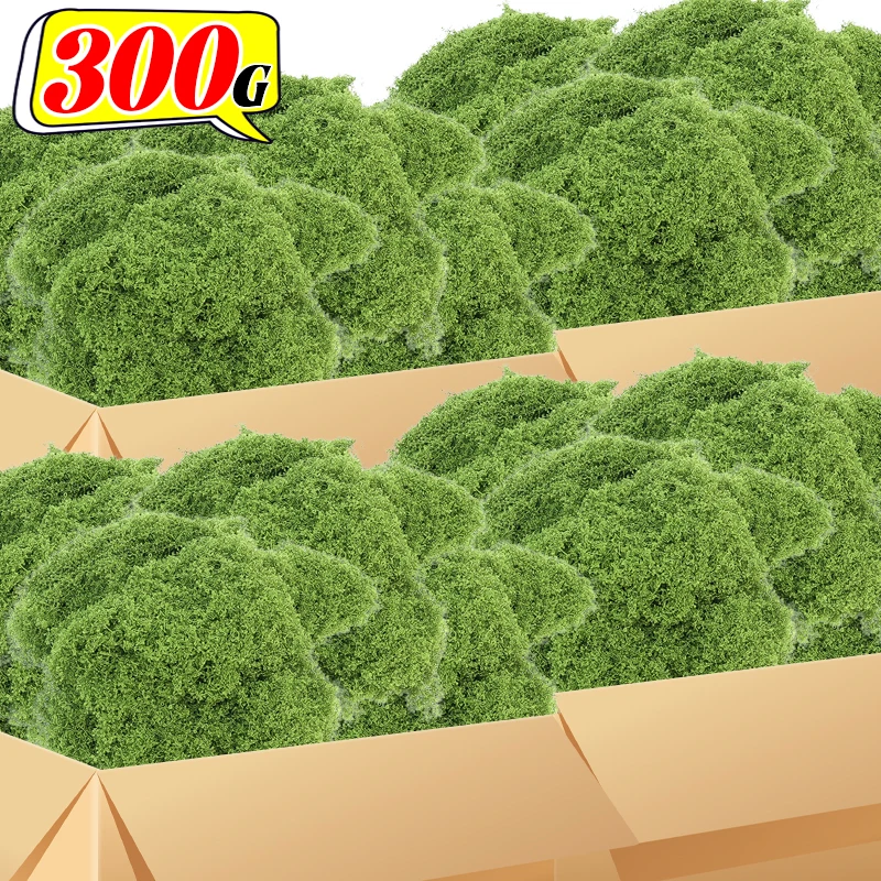 300/30g Artificial Moss Green DIY Crafts Grass Faux Preserved Green Plant Home Room Garden Decoration Mini Landscape Fake Grass