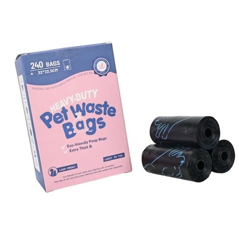 E06B Dog Waste Pickup Bags Disposable Compacts Leakproof for Daily Outings