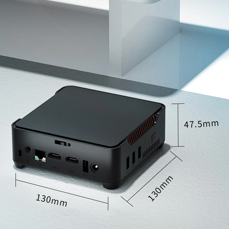 Mini PC 16GB DDR4 512G SSD Komputer Desktop Mini Mendukung Layar HD 4K Tiga Layar untuk Sekolah/Rumah/Kantor PC Kecil Colokan UK-TCES