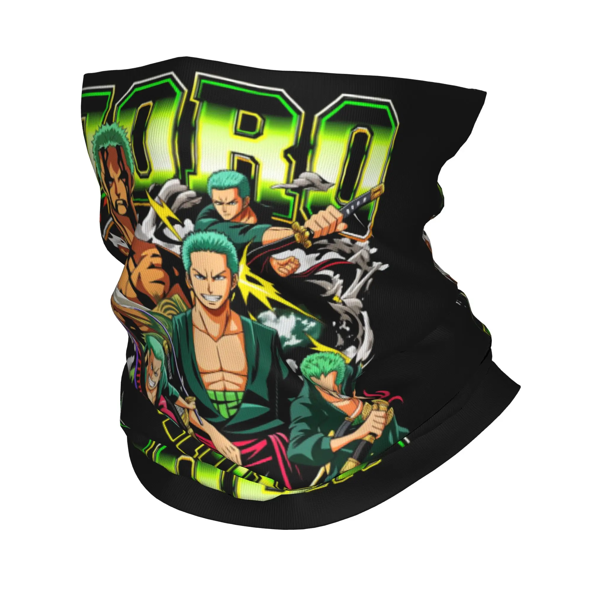 Roronoa Zoro One Piece  Bandana Neck Gaiter UV Protection Face Scarf Cover Men Women Anime  Headband Tube Balaclava