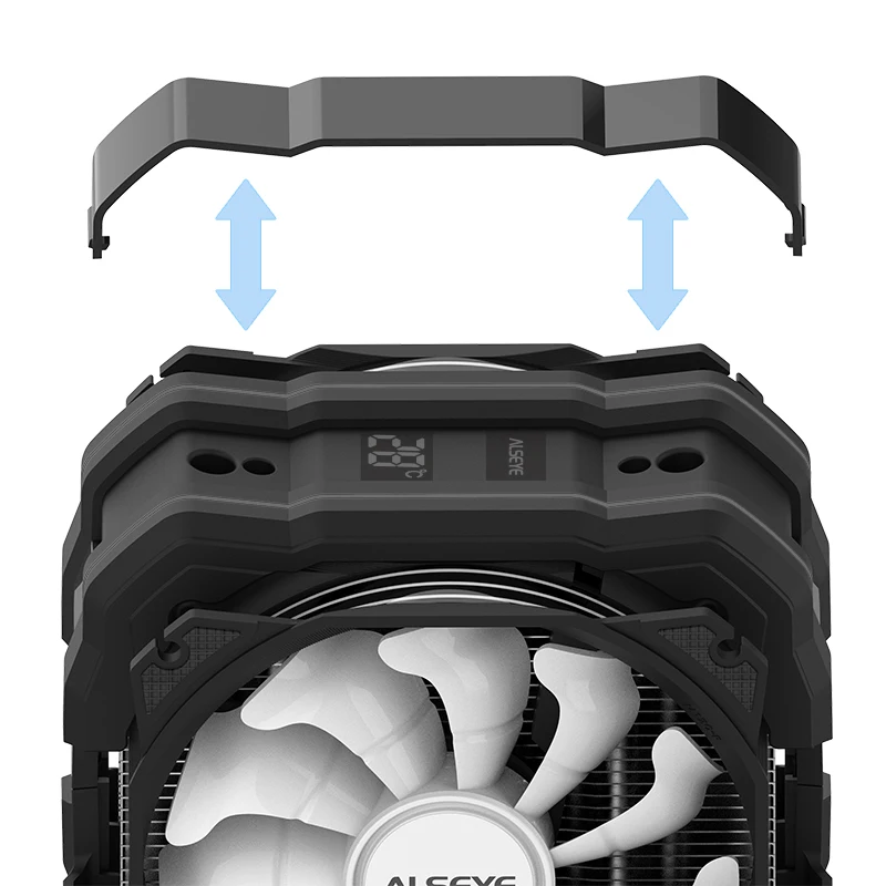 Alseye M120D plus chłodnica procesora 120mm 6 heatpipes chłodnica procesora chłodnica wentylator z wyświetlaczem temperatury