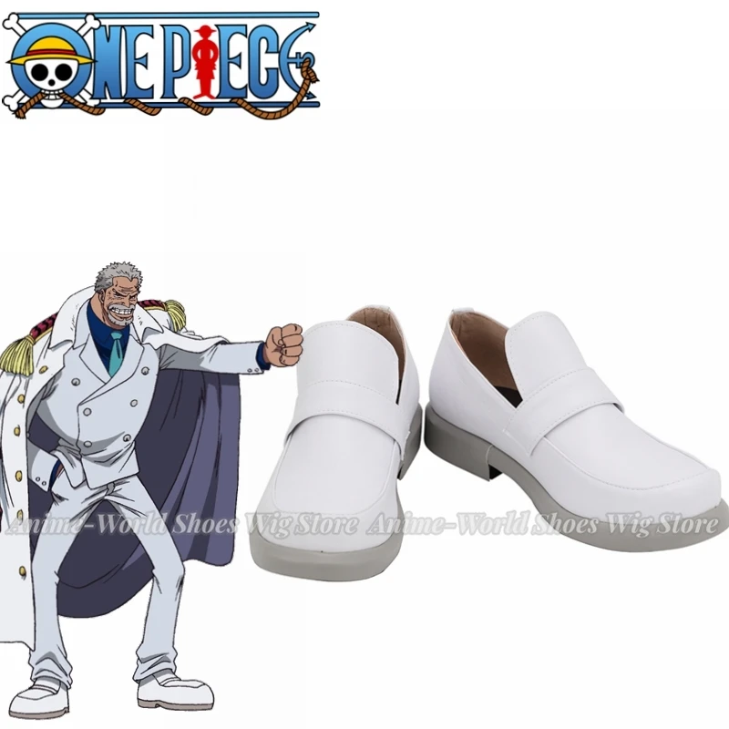 Garp Shoes Cosplay Monkey D Garp Cosplay Shoes White Boots Custom Made Any Size