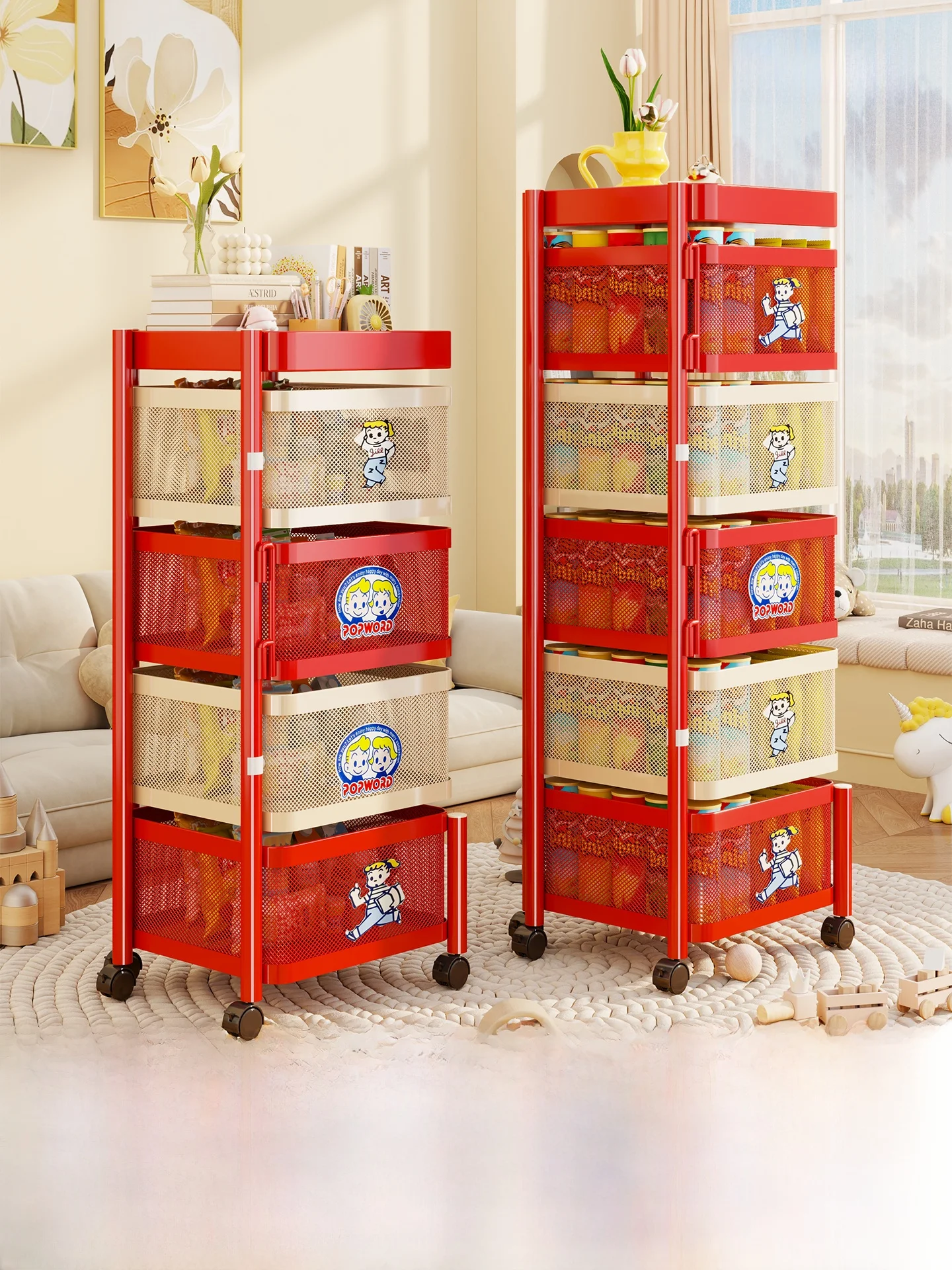 Etagere-de-rangement-multifonctionnelle-rotative-pour-salon-chariot-a-collations-en-metal-pour-usage-domestique-organisateur-mobile-durable