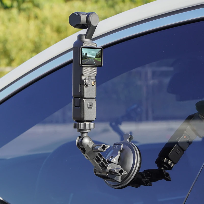 Saugnapfhalterung mit 360° Rotation für Kamera, 1/4 Zoll Schraube, für DJI Pocket 4P 4 3 GoPro Insta 360 X5 X4 Kamera Zubehör