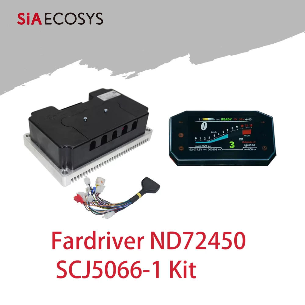 Fardriver ND72450 450A Programmable Controller with SCJ5066-1 Display Kit for High Power Electric Motorcycle