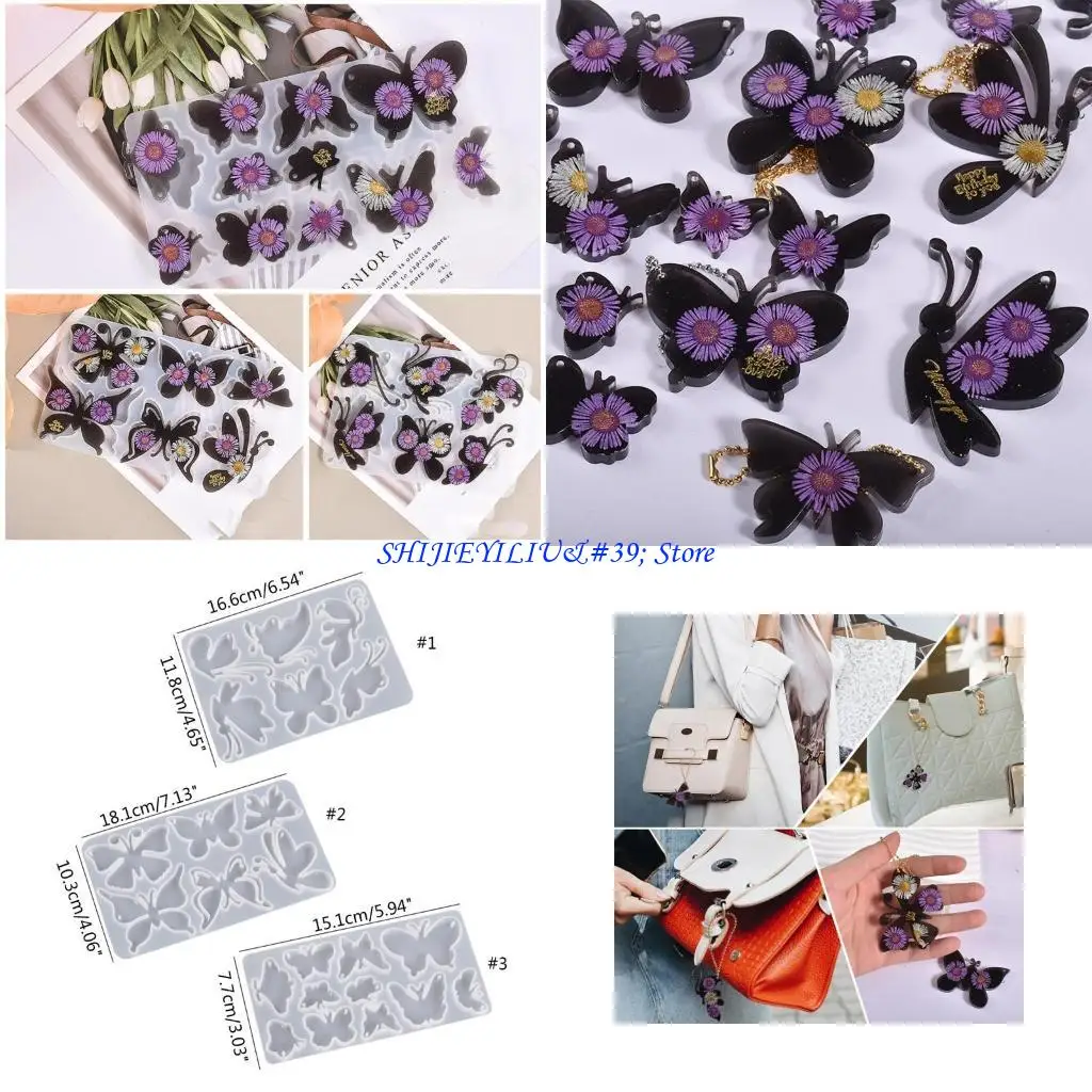 

E21f Butterfly Kitchen Baking плесень формы для брелок для кормления для бревней для брелок