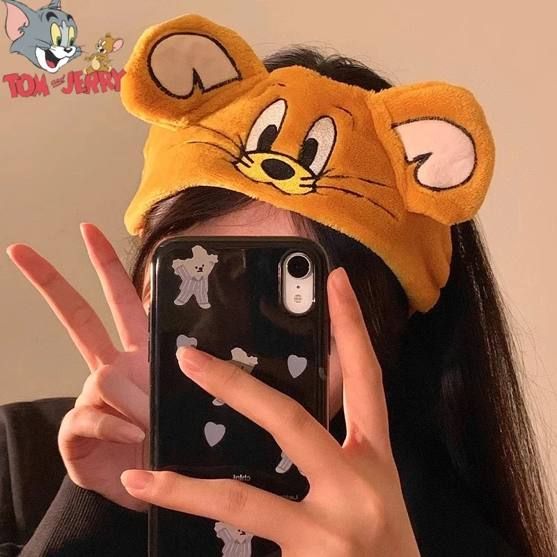 Cats and Mice Cute Hair Band Tom Cat Hair Band with Face Hairband Wash Mask Makeup Headgear Hair Accessories Convenient Water