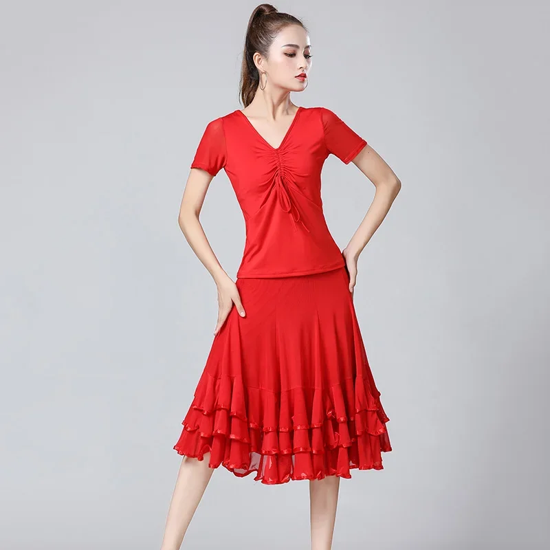 Gonne da ballo da sala da donna Gonne da ballo moderne per valzer femminile Gonne da ballo standard nazionali in costume da spettacolo di tango