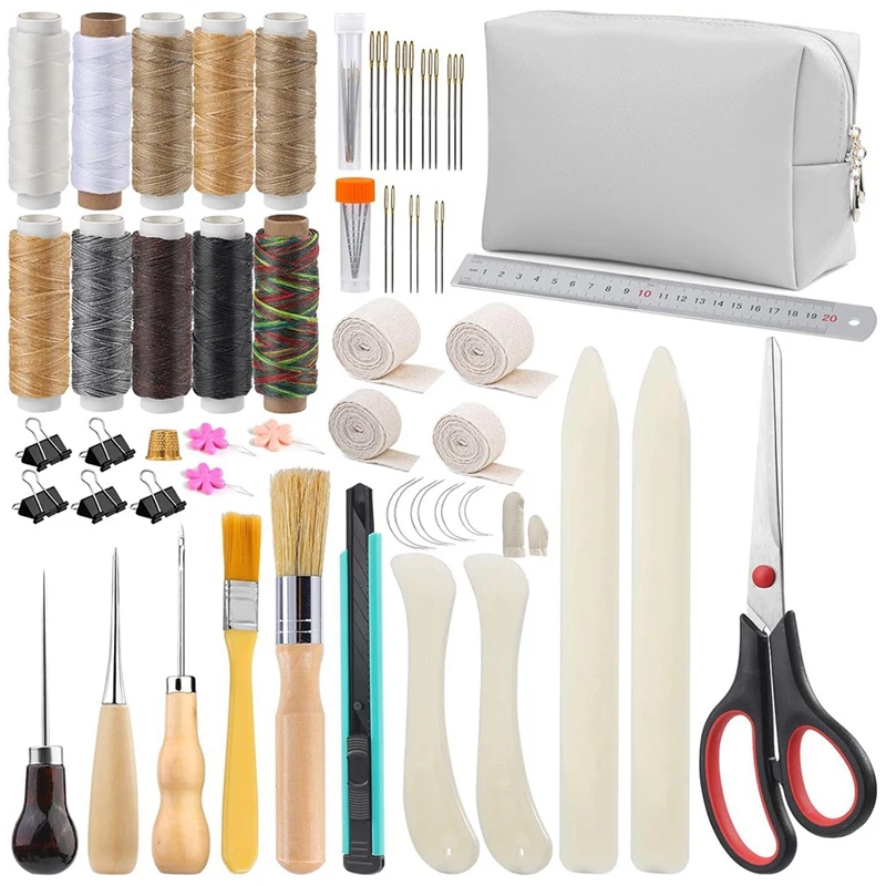 HOT SALE 65 Pcs Bookbinding Kit Bookbinding Materials Bone Folder Tool Book Binding Kit For Beginners Bookbinding Supplies