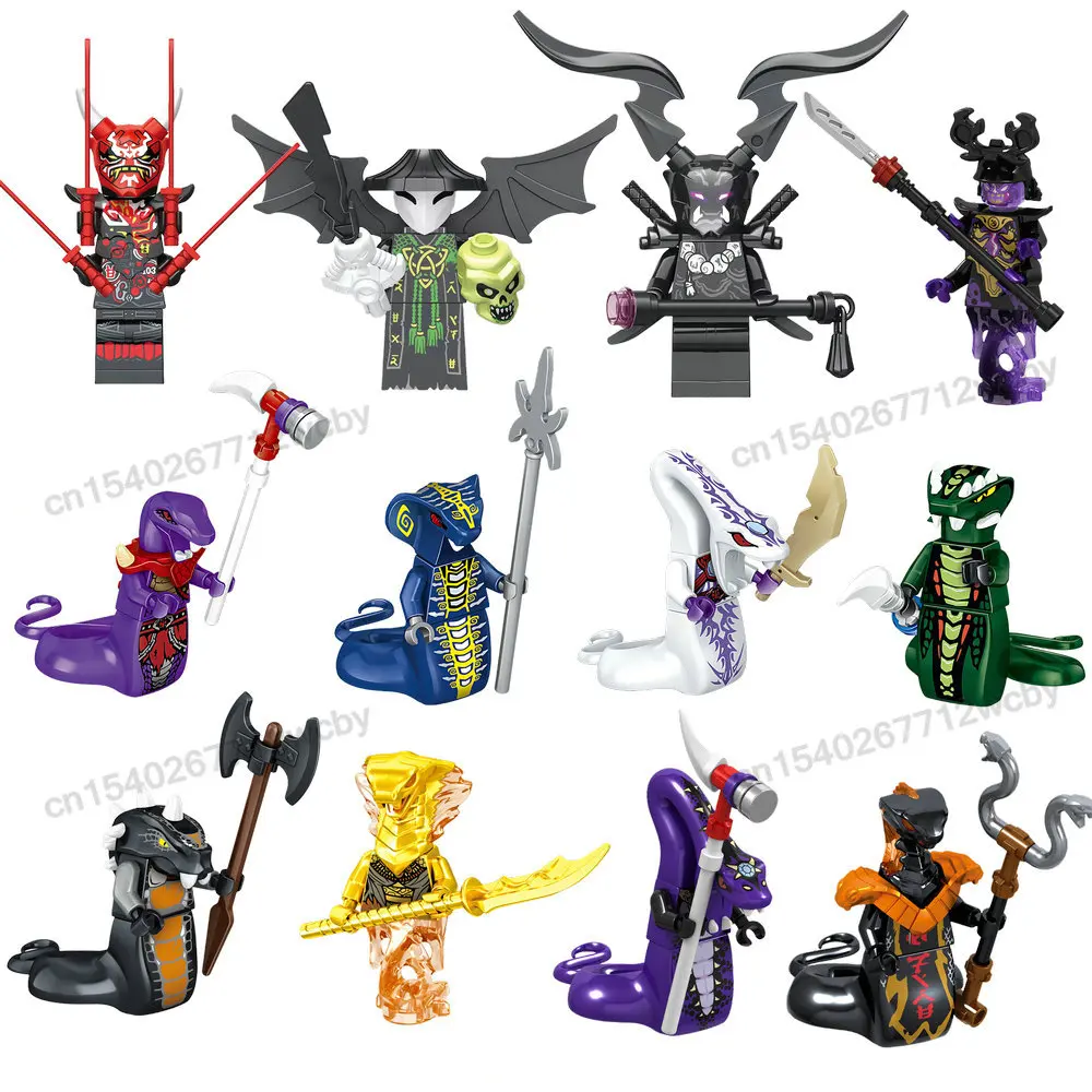 Ninja Anime 4CM Characters Mini Figure Building Block Toys Doll Model Figures Kids Boy Birthday Gifts Compatible With Lego