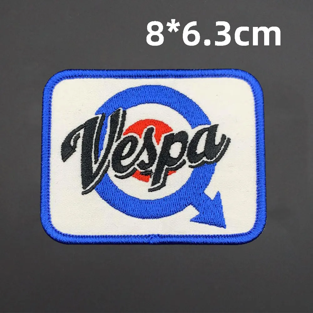 ITALIA MOTORCYCLE SCOOTERS embroidered patches For clothing with iron on and hook backing