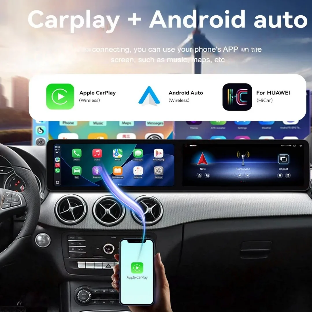 Multimedia Stereo Wireless CarPlay For Mercedes Benz B Class W246 2013-2018 Android Bluetooth Auto Navigation 4G WiFi LHD RHD