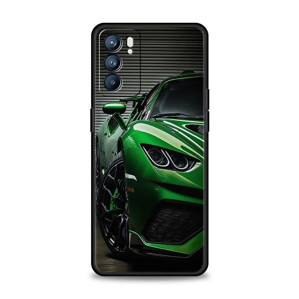 Super Car Sport Phone Case For Oppo Reno8 Reno7 Reno6 Pro A54 5G Find X6 X5 A53 A52 A9 A15 A95 A17 A16 A76 A74 A57 A31 Cover - Image 2