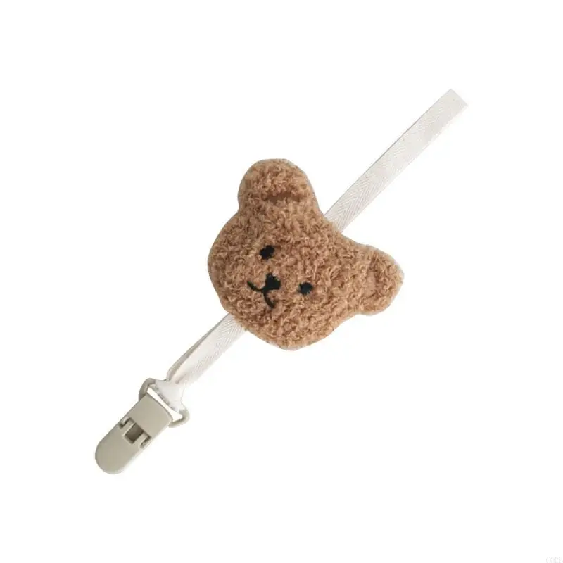 CORB Anti Drop Pacifier Clip with Bear Designs Cotton & Plastic Pacifier Anti Drop