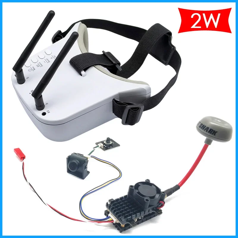 

5.8G 3 inch FPV Goggles monitor 5.8Ghz 2W FPV Wireless Transmitter 2000MW 48CH Video AV Audio Sender and FPV camera CMOS 1200TVL