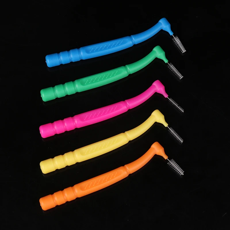 

10Pcs/lot L Shape Push-Pull Interdental Brush Orthodontic Toothpick Teeth Whitening Tooth Pick ToothBrush Oral Hygiene Care