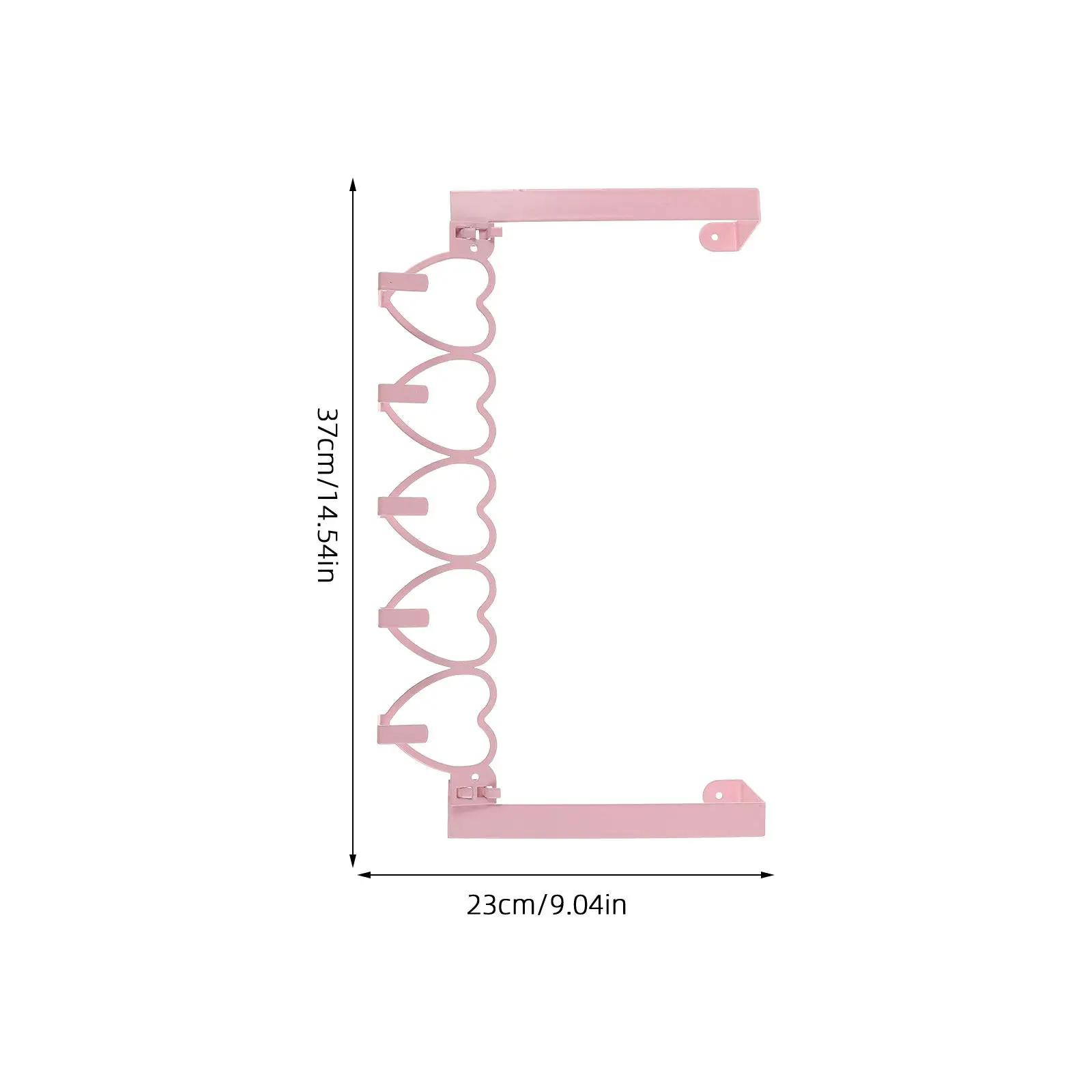 Door Hook Towel Rack Organizer 5-Hook Heart Design Mounted Storage Bathroom Hanging Towels
