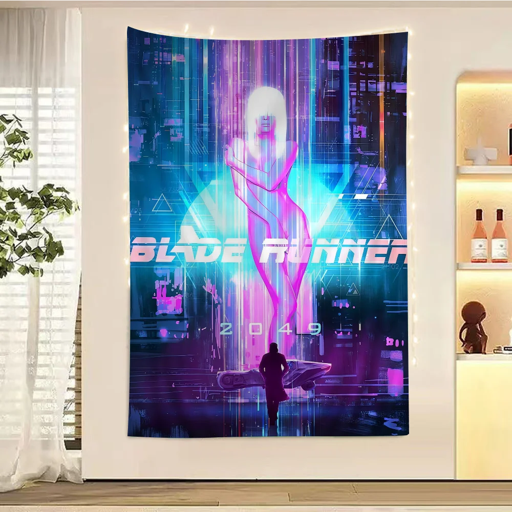 Retro Movie Blade Runner Cartoon Tapestry Hippie Flower Wall Carpets Dorm Decor Art Home Decor