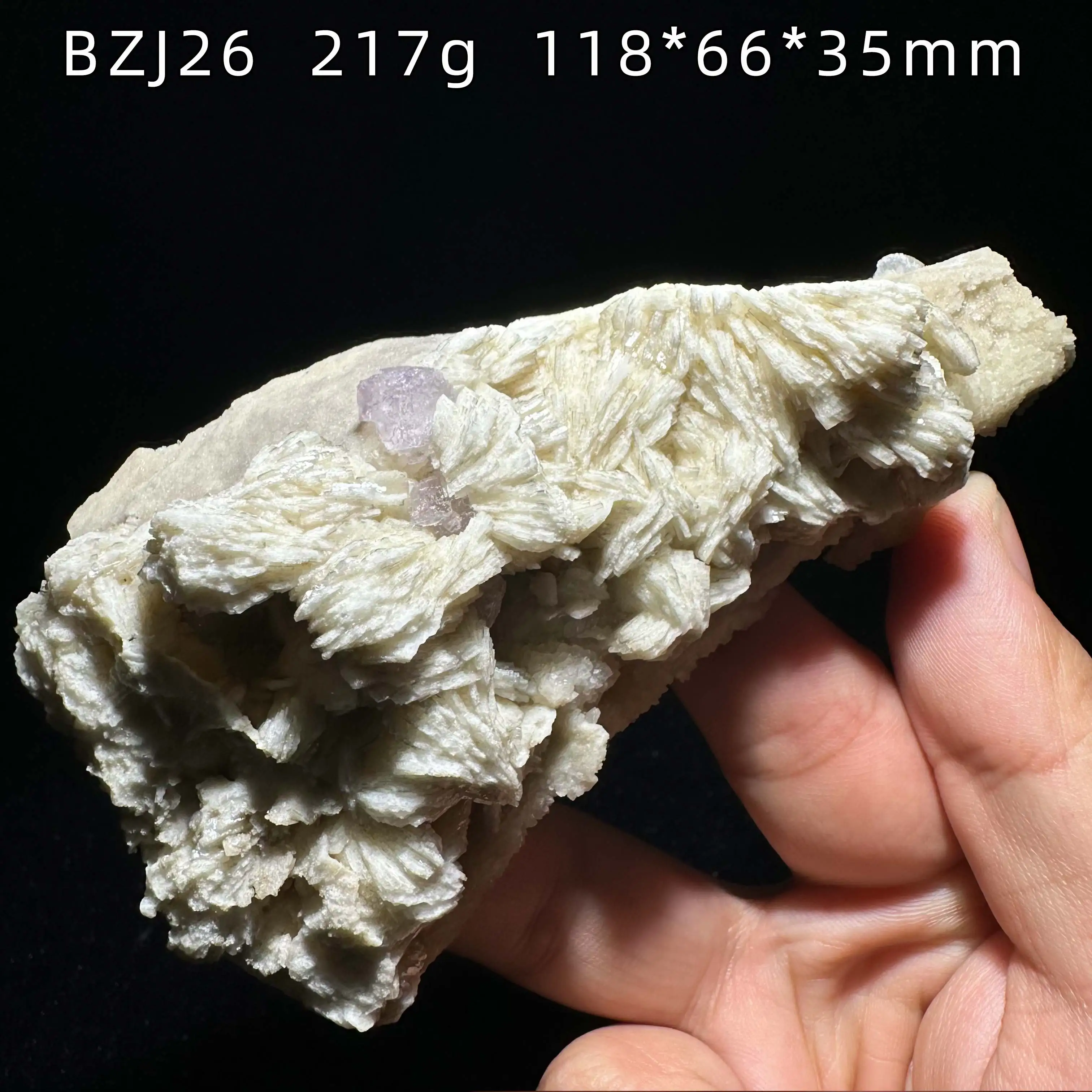 Natural Crystal Cluster White Barite and fluorite coexist Raw Mineral Specimen Quartz Rock Healing Stone Home Decor Gift