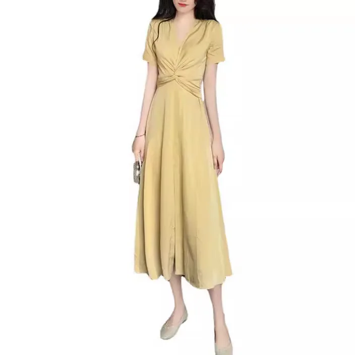 Elegante saia longa feminina, cintura, temperamento, roupa retrô, primavera, verão, novo, no86, 2022