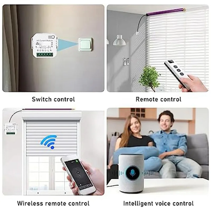 A88E-2X Tuya Wifi Smart Curtain Switch Controllers Roller Blinds Shutter Motor Smart Life APP Remote Control Alexa Google