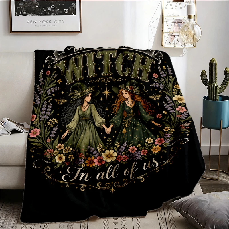 Owens Sisters Comfy Blanket, There's A Little Witch in All of Us Flannel Blanket, Midnight Margaritas Magic Practical Ha