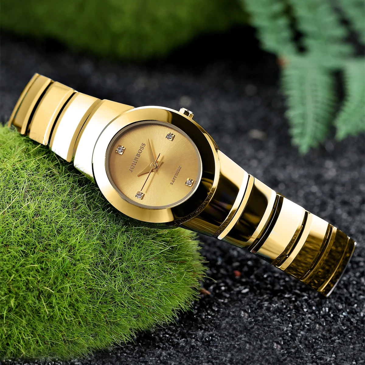 OPPEIN вольфрамовая сталь овальный циферблат золотые часы женские кварцевые часы повседневные темпераментные маленькие и изысканные женские часы с маленьким циферблатом