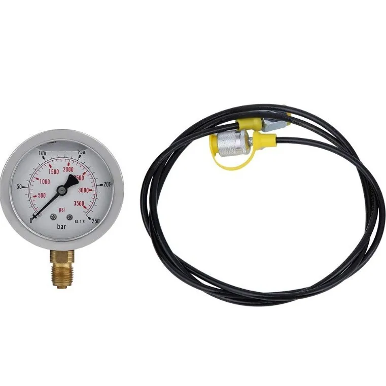 Hydraulic Pressure Gauge 1/4 Hydraulic Hose Hydraulic Hose Test Point Connection M16 * 2-BSP1/4 Pressure Gauge Tube