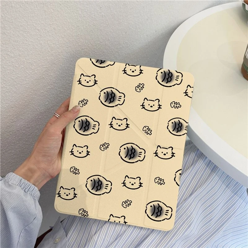 Smart Pencil Holder Funda for ipad air 3 Generation 2019  Pro 11 2nd 3rd 4th iPad 10.2 Case 7/8/9th Generation 10th funda Fish