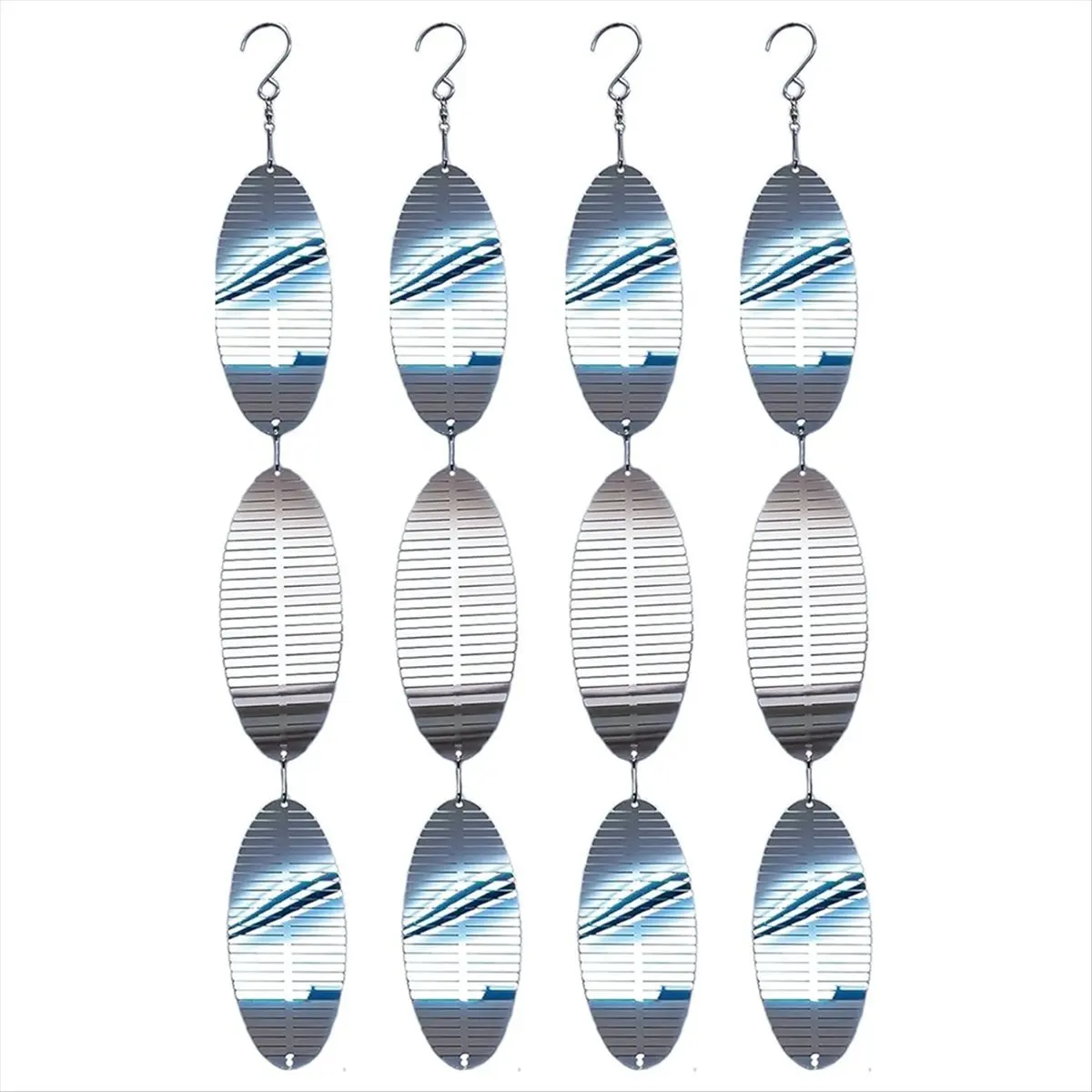 SSR 4set Metal Bird Scare Discs Shiny Wind Spinners with Bird Reflectors, Outdoor Home Garden Decoration Hanging