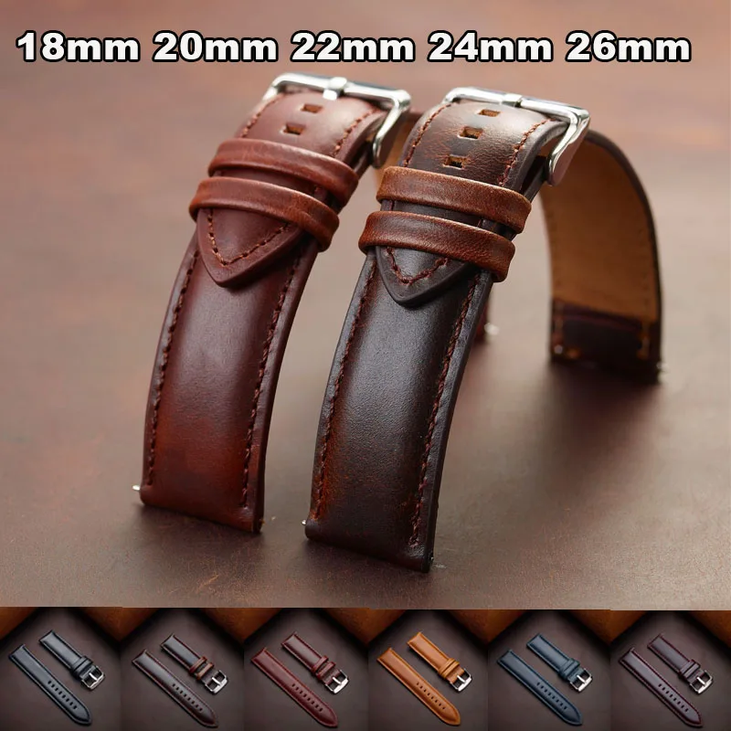 18 мм, 20 мм, 22 мм, 24 мм, 26 мм, быстросъемный ремешок для часов из натуральной кожи, черный, коричневый браслет для браслетов DW Daniel Wellington