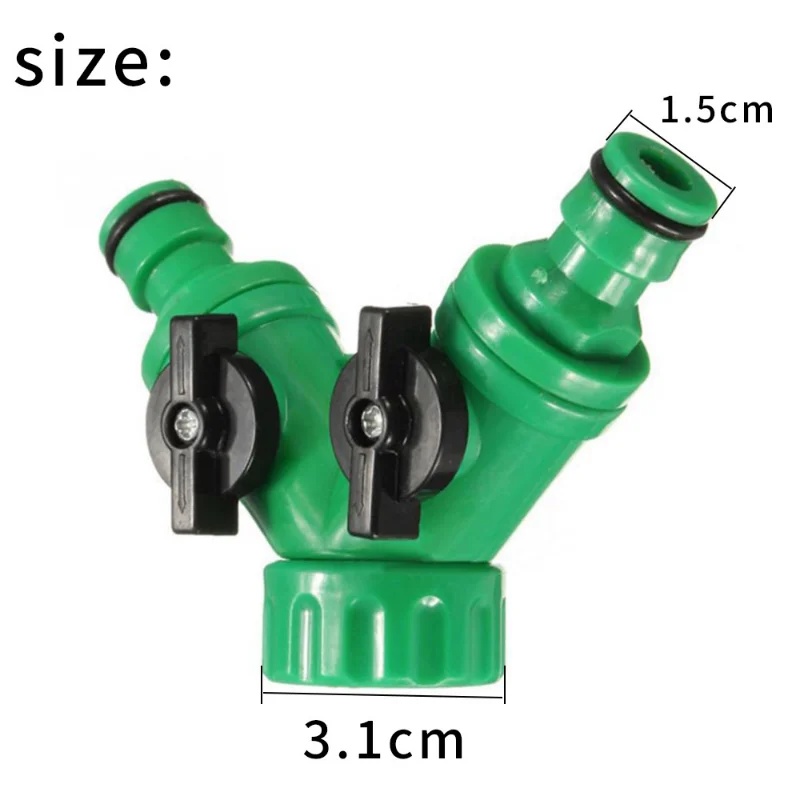 Three Way Ball Valve Plastic Water Pipe Quick Connect Can Close Garden and Horticultural Irrigation