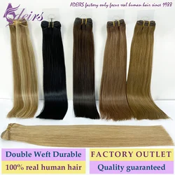 ADEIRS Straight Human Hair Weft Bundles European Remy Natural Human Hair Extension 14
