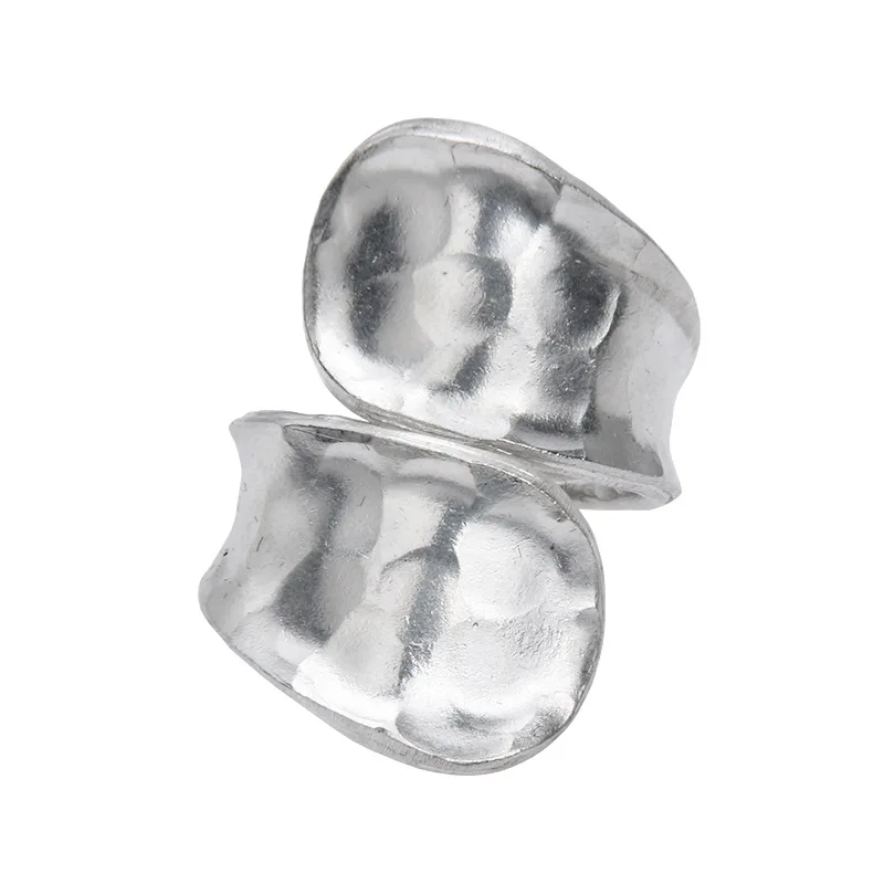 Exaggerated 34MM Large Finger Rings for Women Exotic Hugs Vibes 925 Sterling Silver Jewelry Knocking Braided Twists Ring Ethnic